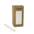 Biodegradable White Paper Straws 250pcs per box