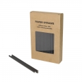 Biodegradable Paper Straws Wholesale 100pcs per box Packing Black White