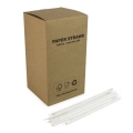 Individually Wrapped White Paper Straws Lower to US$0.008/PCS