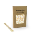 Biodegradable Floral Paper Straws 100pcs/box