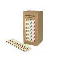 Striped Paper Straws 250pcs/box