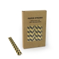 Foiled Gold Paper Straws 100pcs per box