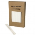 Biodegradable Paper Straws 100pcs per box Packing White