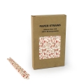 Biodegradable Floral Paper Straws 100pcs/box